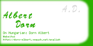 albert dorn business card